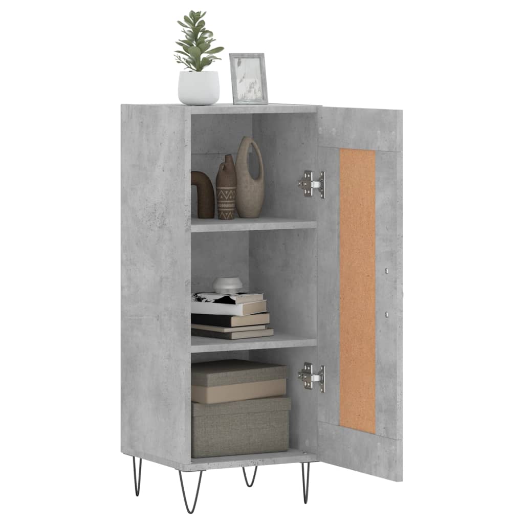 Sideboard Concrete Grey 34.5x34x90 cm Engineered Wood