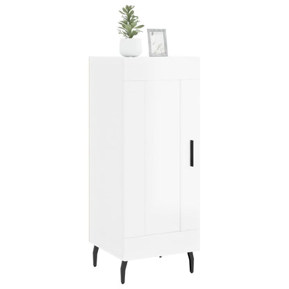 Sideboard High Gloss White 34.5x34x90 cm Engineered Wood