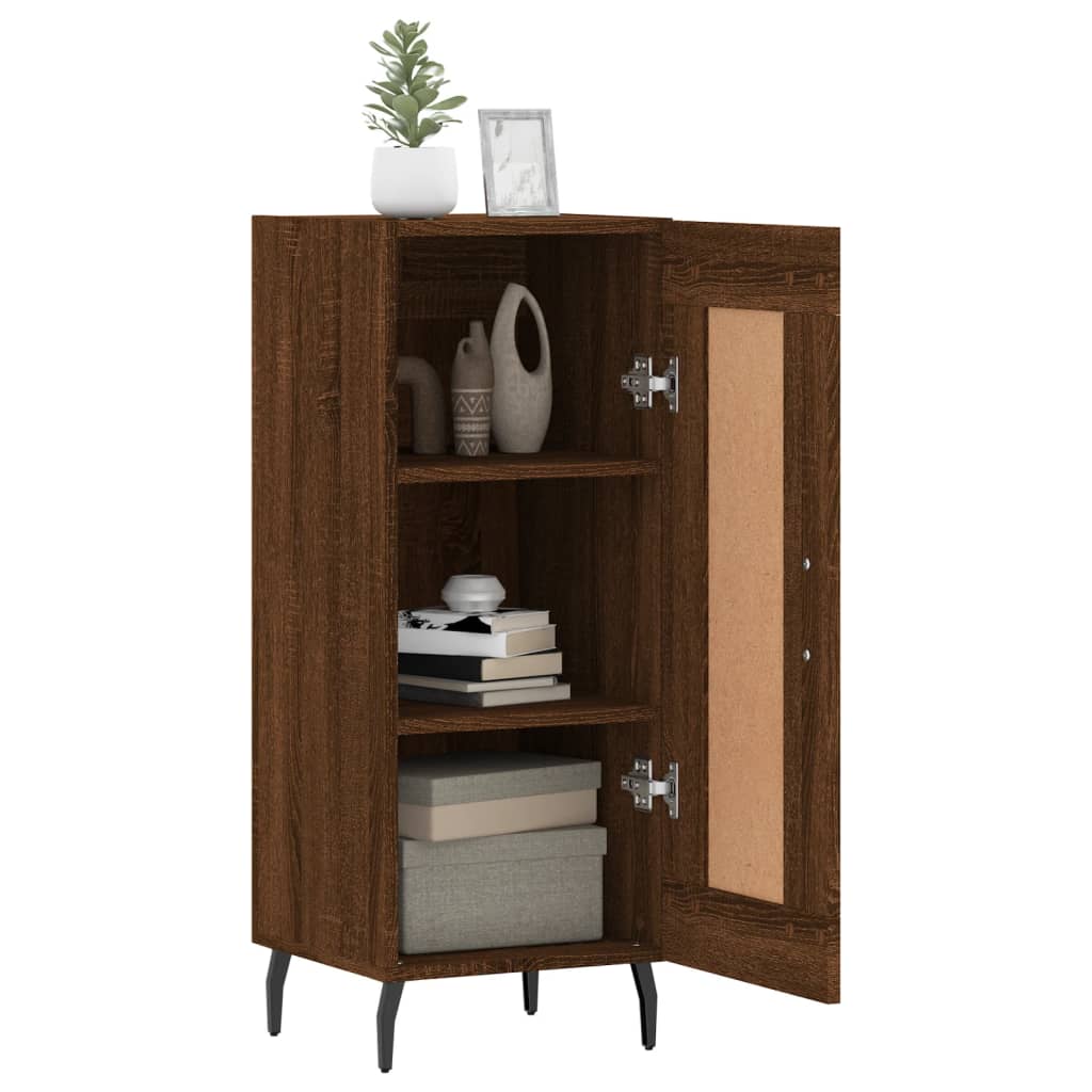 Sideboard Brown Oak 34.5x34x90 cm Engineered Wood