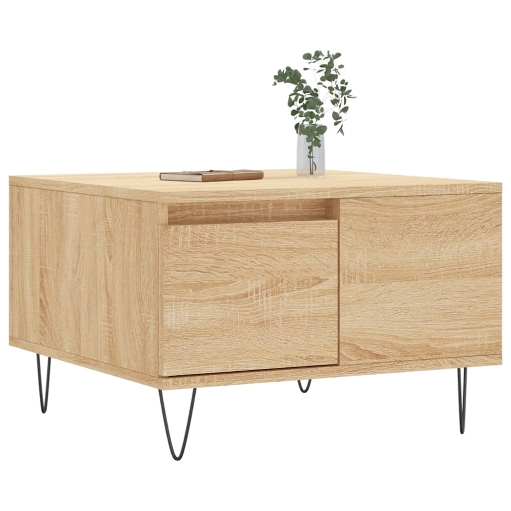 Coffee Table Sonoma Oak 55x55x36.5 cm Engineered Wood
