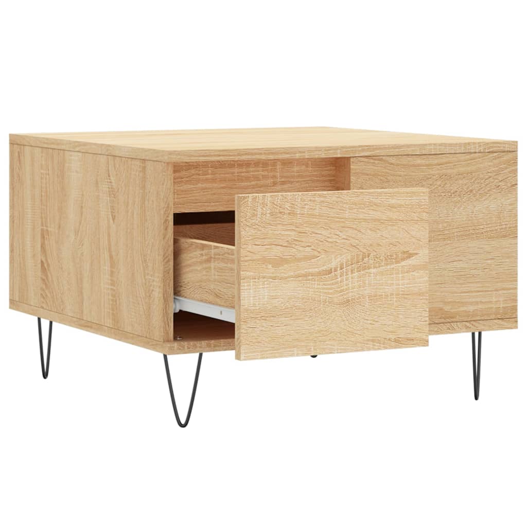 Coffee Table Sonoma Oak 55x55x36.5 cm Engineered Wood