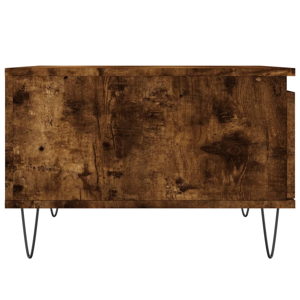 Coffee Table Smoked Oak 55x55x36.5 cm Engineered Wood