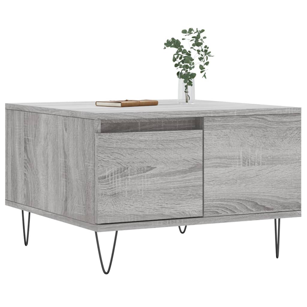 Coffee Table Grey Sonoma 55x55x36.5 cm Engineered Wood