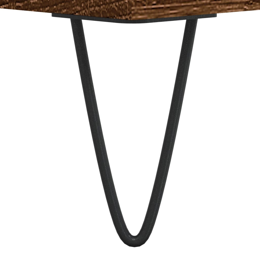 Coffee Table Brown Oak 55x55x36.5 cm Engineered Wood