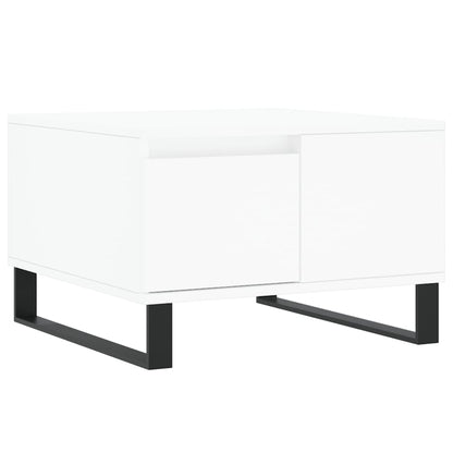 Coffee Table White 55x55x36.5 cm Engineered Wood