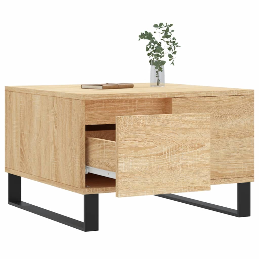 Coffee Table Sonoma Oak 55x55x36.5 cm Engineered Wood