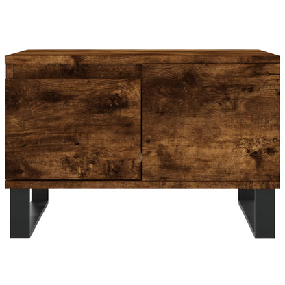 Coffee Table Smoked Oak 55x55x36.5 cm Engineered Wood