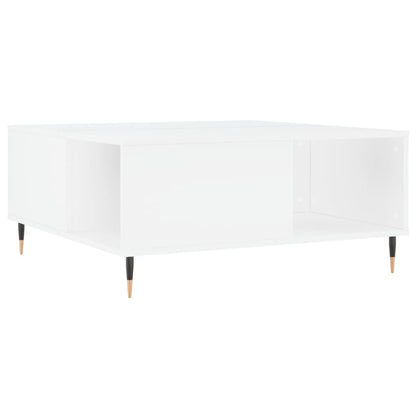 Coffee Table White 80x80x36.5 cm Engineered Wood