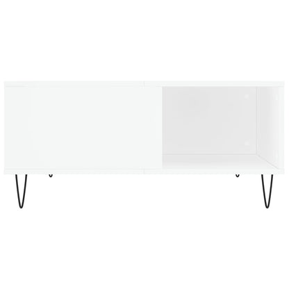 Coffee Table White 80x80x36.5 cm Engineered Wood