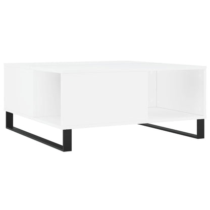 Coffee Table White 80x80x36.5 cm Engineered Wood