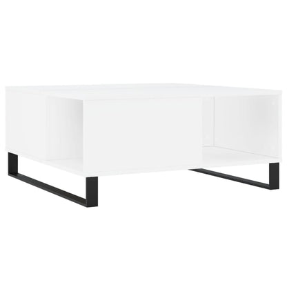 Coffee Table White 80x80x36.5 cm Engineered Wood