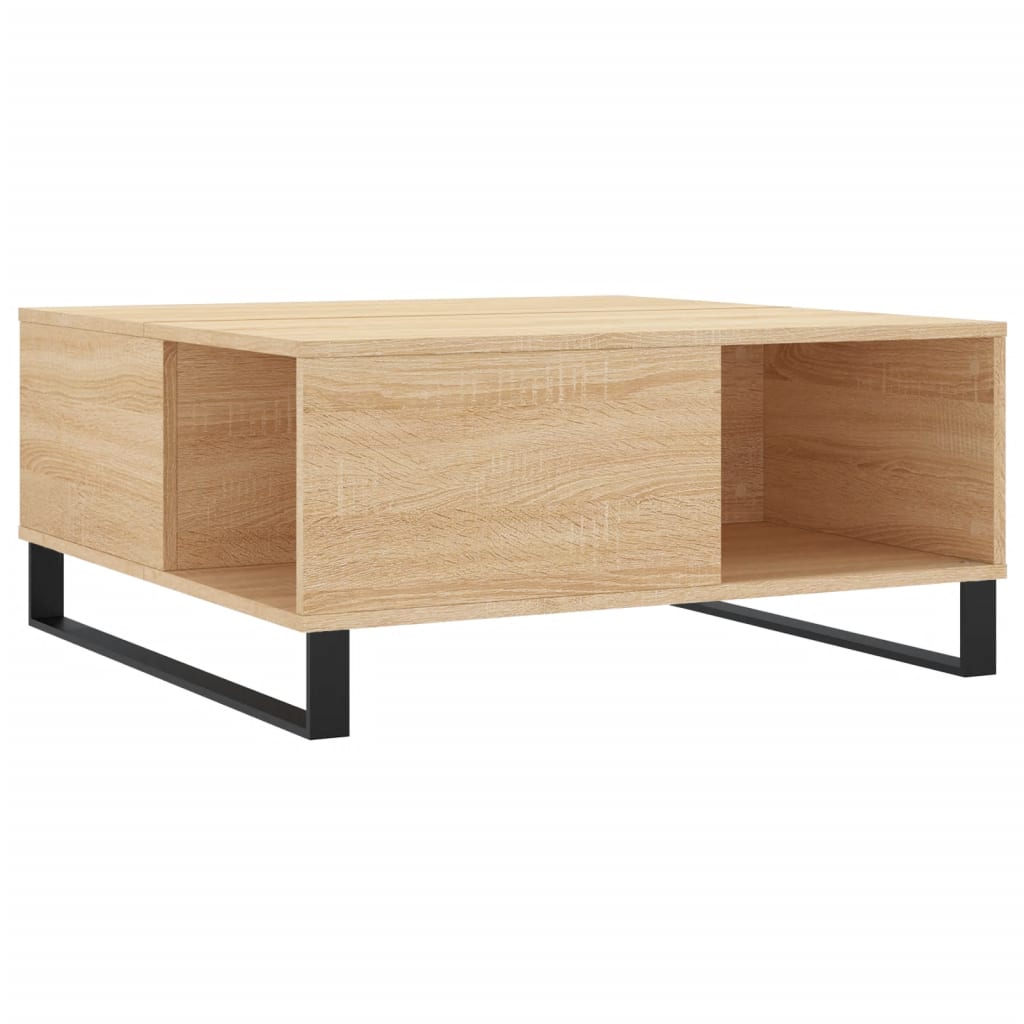 Coffee Table Sonoma Oak 80x80x36.5 cm Engineered Wood
