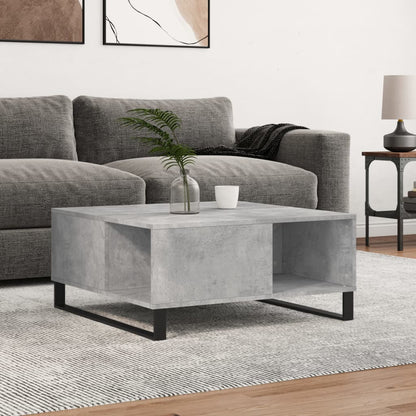 Coffee Table Concrete Grey 80x80x36.5 cm Engineered Wood