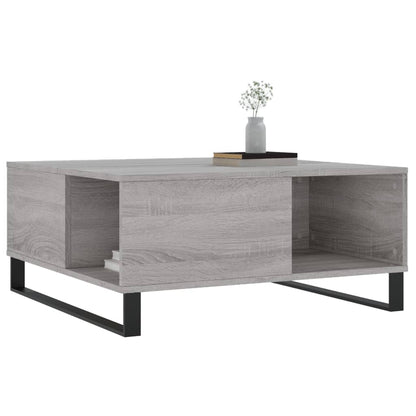Coffee Table Grey Sonoma 80x80x36.5 cm Engineered Wood