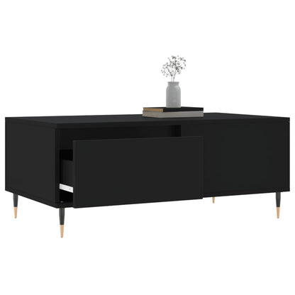 Coffee Table Black 90x50x36.5 cm Engineered Wood
