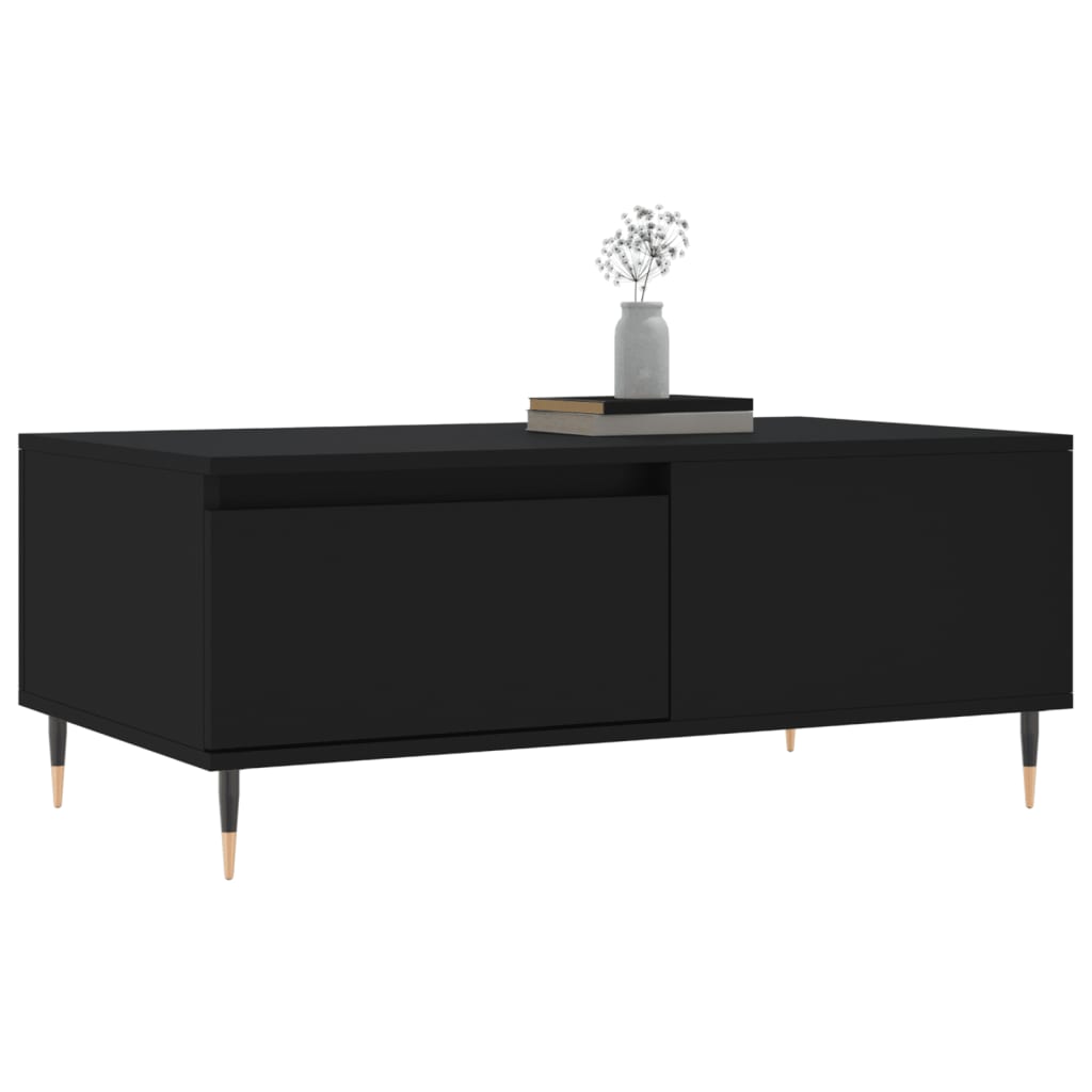 Coffee Table Black 90x50x36.5 cm Engineered Wood