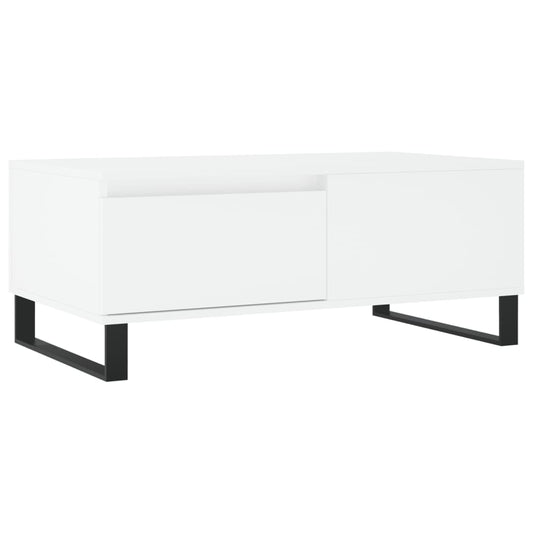 Coffee Table White 90x50x36.5 cm Engineered Wood