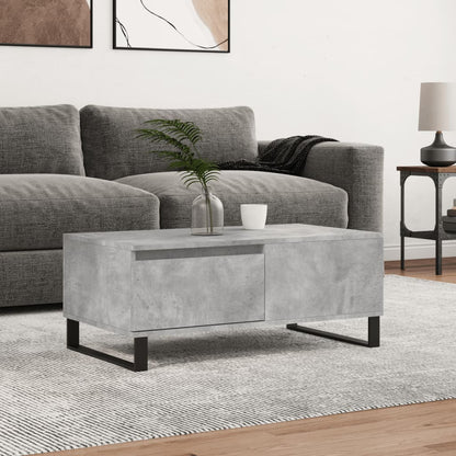 Coffee Table Concrete Grey 90x50x36.5 cm Engineered Wood