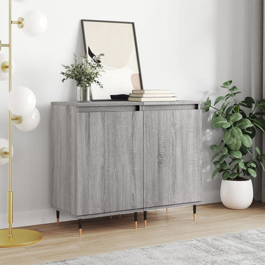 Sideboards 2 pcs Grey Sonoma 40x35x70 cm Engineered Wood