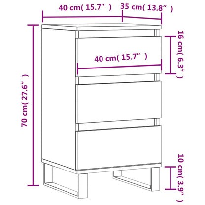 Sideboard Grey Sonoma 40x35x70 cm Engineered Wood