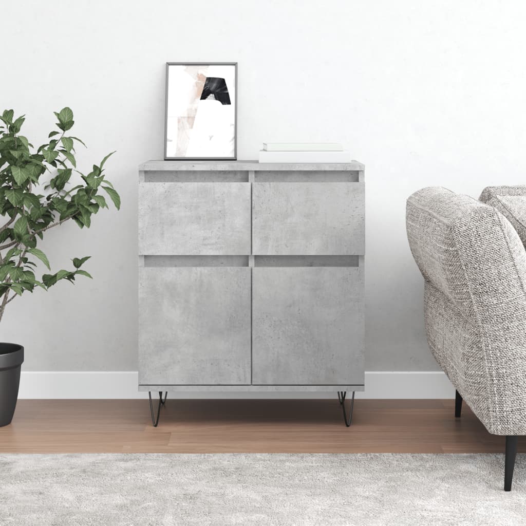 Sideboard Concrete Grey 60x35x70 cm Engineered Wood