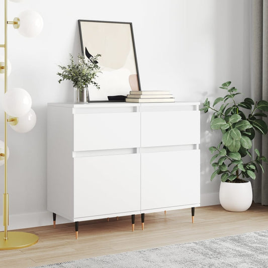 Sideboards 2 pcs White 40x35x70 cm Engineered Wood