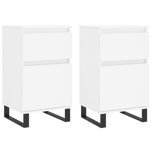Sideboards 2 pcs White 40x35x70 cm Engineered Wood