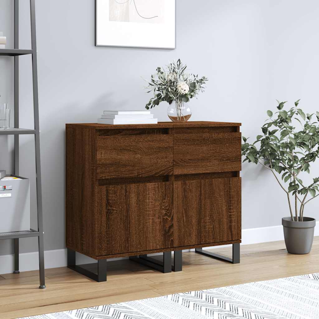 Sideboards 2 pcs Brown Oak 40x35x70 cm Engineered Wood