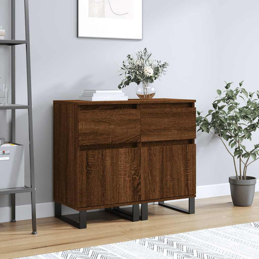 Sideboards 2 pcs Brown Oak 40x35x70 cm Engineered Wood