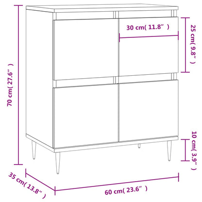 Sideboard Grey Sonoma 60x35x70 cm Engineered Wood