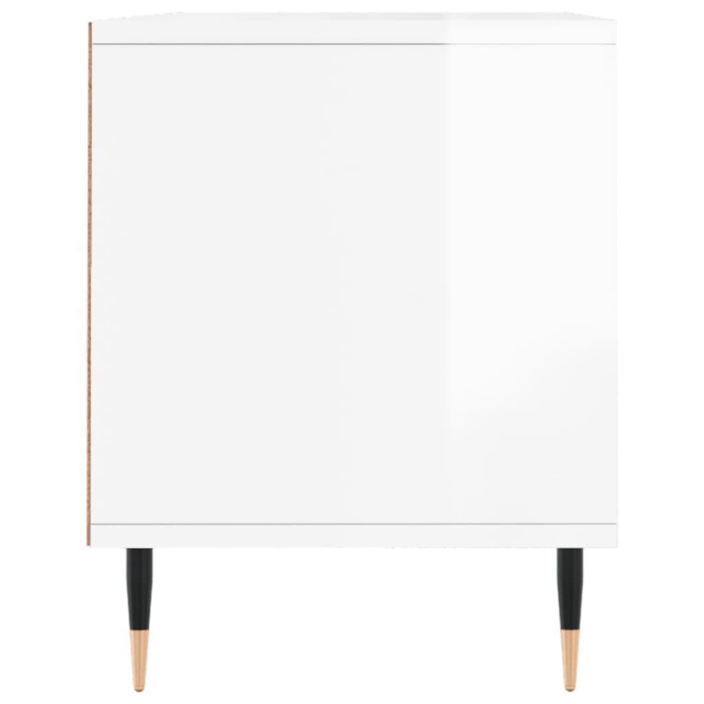 TV Cabinet High Gloss White 100x34.5x44.5 cm Engineered Wood