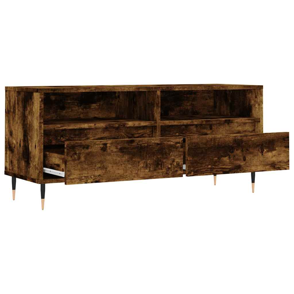 TV Cabinet Smoked Oak 100x34.5x44.5 cm Engineered Wood