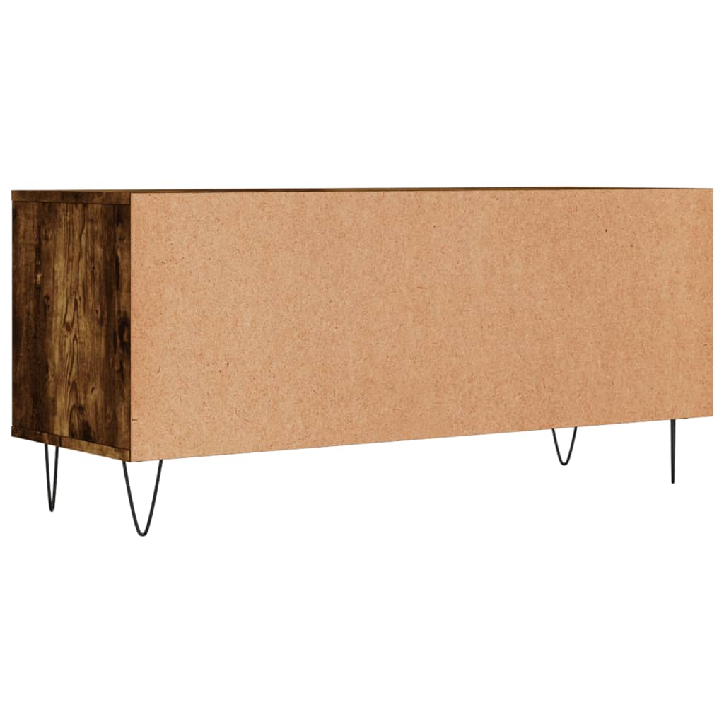 TV Cabinet Smoked Oak 100x34.5x44.5 cm Engineered Wood