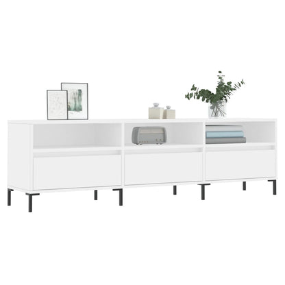 TV Cabinet White 150x30x44.5 cm Engineered Wood
