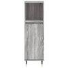 Bathroom Cabinet Grey Sonoma 30x30x100 cm Engineered Wood