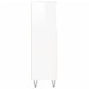 Bathroom Cabinet High Gloss White 30x30x100 cm Engineered Wood