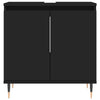 Bathroom Cabinet Black 58x33x60 cm Engineered Wood
