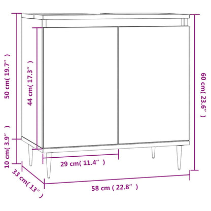 Bathroom Cabinet | Sonoma oak | Engineered wood, iron | Small