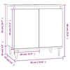 Bathroom Cabinet Smoked Oak 58x33x60 cm Engineered Wood