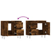 Bathroom Cabinet Smoked Oak 65x33x60 cm Engineered Wood