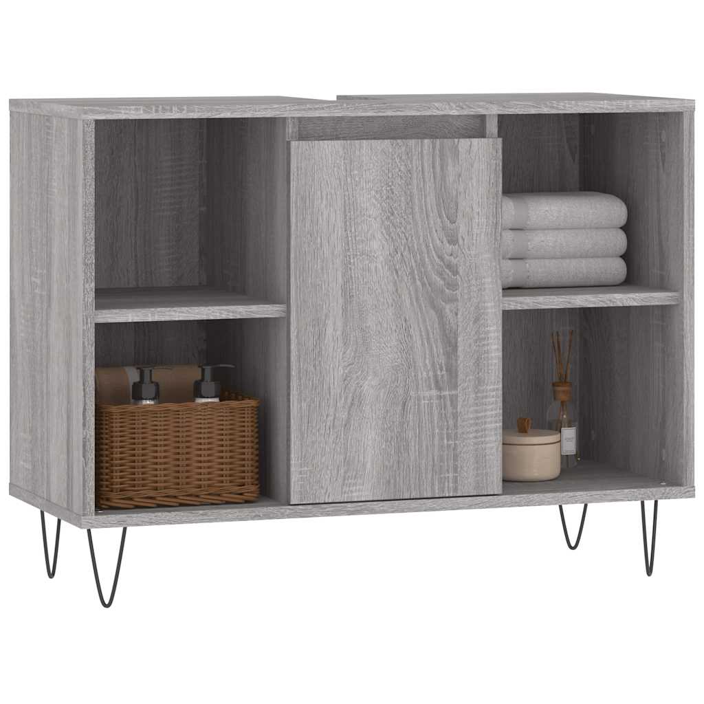 Bathroom Cabinet Grey Sonoma 80x33x60 cm Engineered Wood