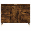 Bathroom Cabinet Smoked Oak 80x33x60 cm Engineered Wood