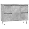 Bathroom Cabinet Concrete Grey 80x33x60 cm Engineered Wood
