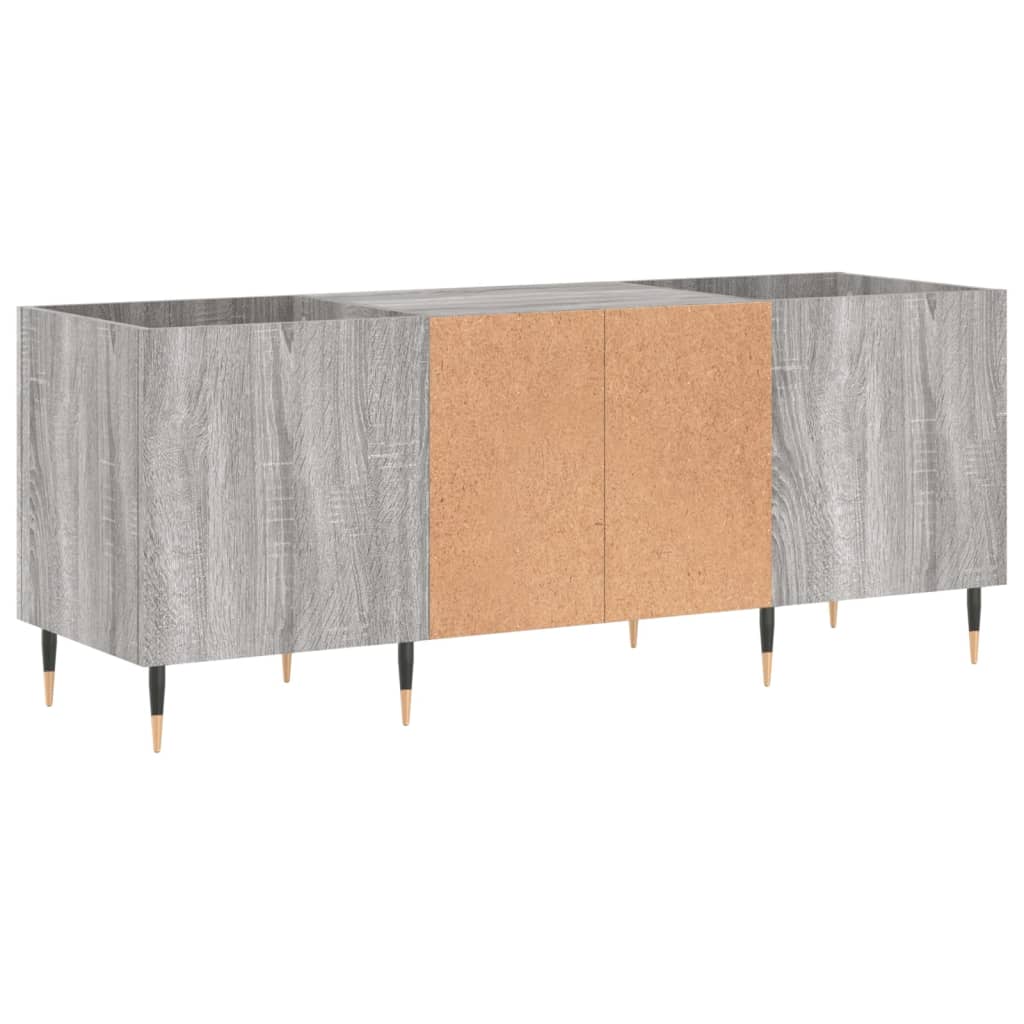 Record Cabinet Grey Sonoma 121x38x48 cm Engineered Wood