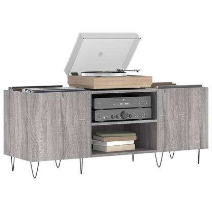 Record Cabinet Grey Sonoma 121x38x48 cm Engineered Wood
