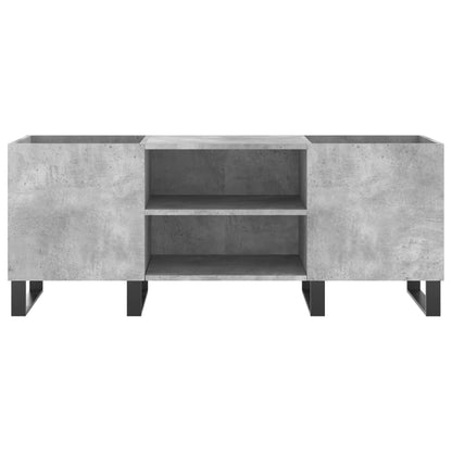 Record Cabinet Concrete Grey 121x38x48 cm Engineered Wood