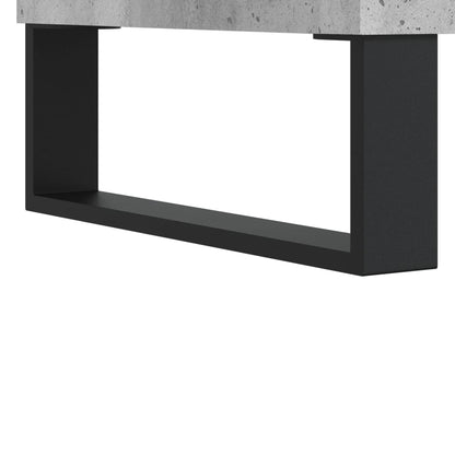 Record Cabinet Concrete Grey 121x38x48 cm Engineered Wood