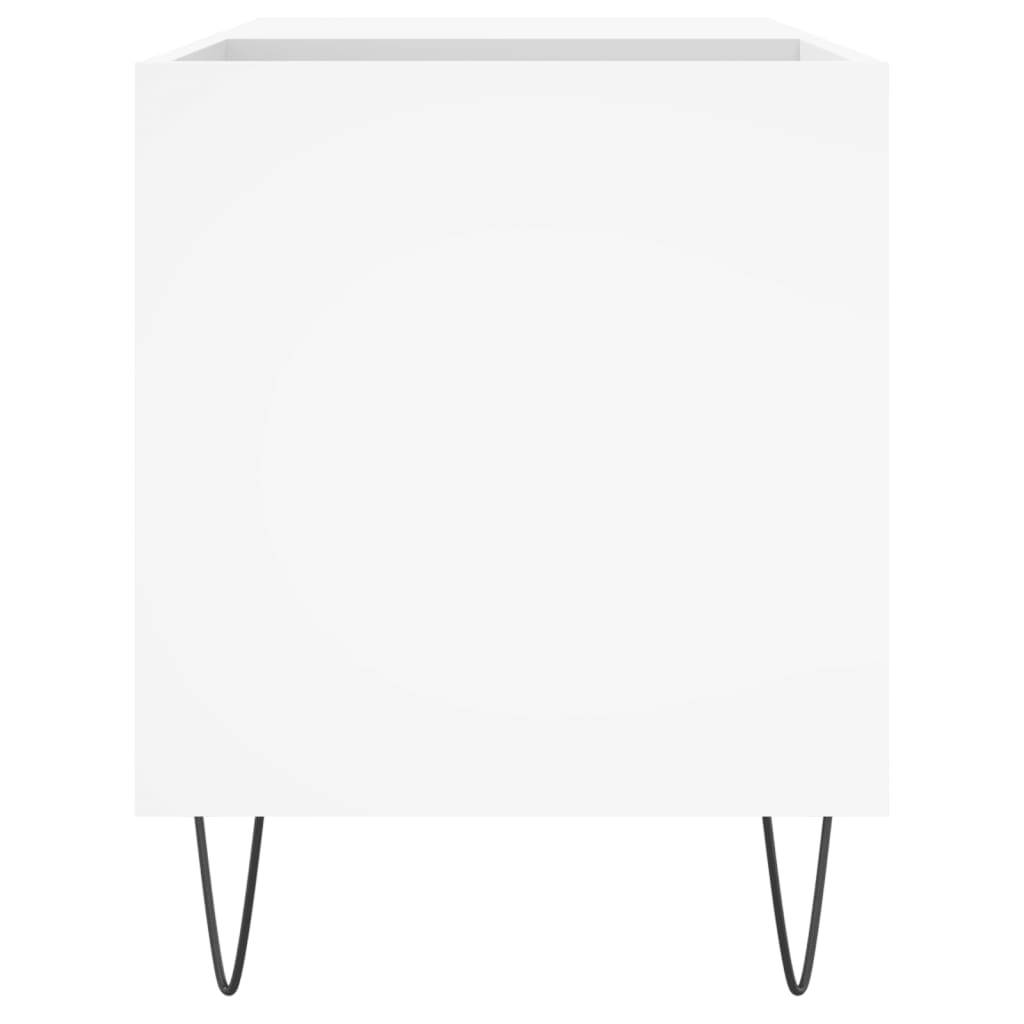 Record Cabinet White 85x38x48 cm Engineered Wood