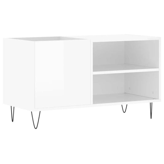 Record Cabinet | High gloss white | Engineered wood, iron | 85x38x48 cm