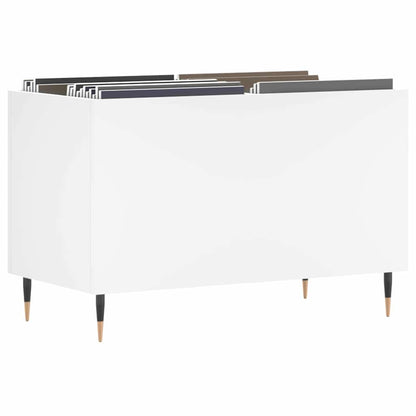 Record Cabinet White 74.5x38x48 cm Engineered Wood